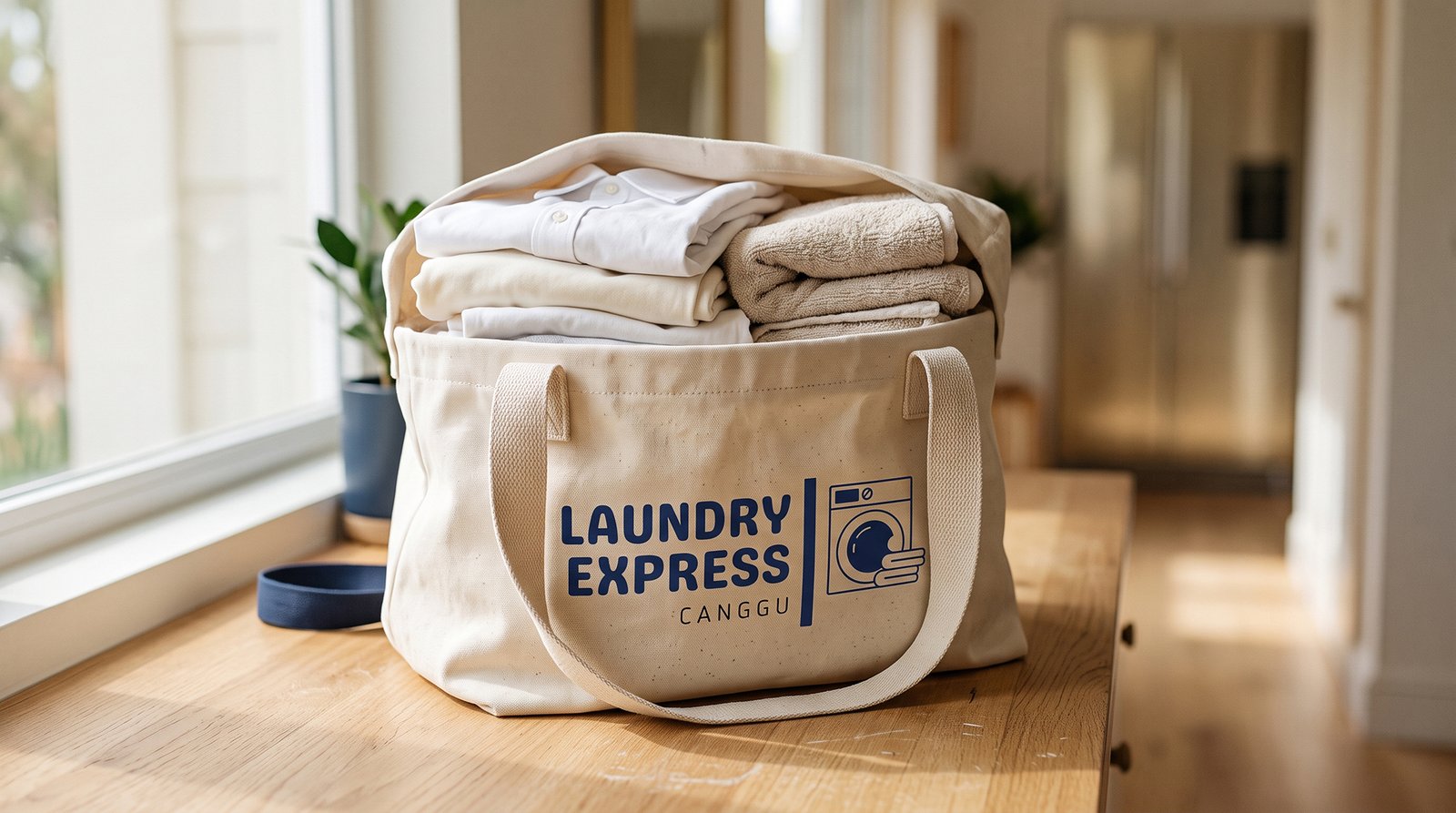 Folded clothes ready for pick-up