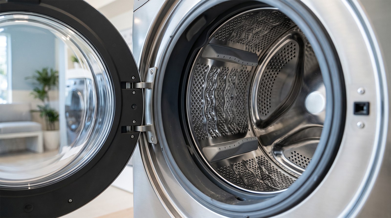 LG washer drum close-up